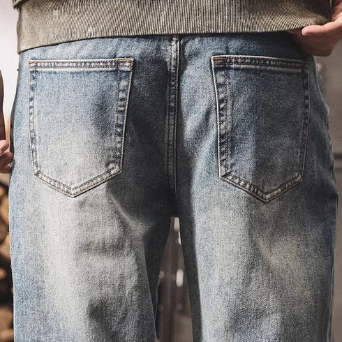 【OUTLET/即納】クラシックウォッシュストレートデニムパンツ P1939