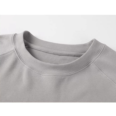 Side Slit Basic Raglan Long T-shirt P1967