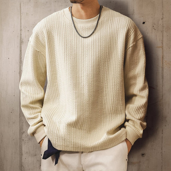 Cable Rib Crew Neck Long Sleeve P1952