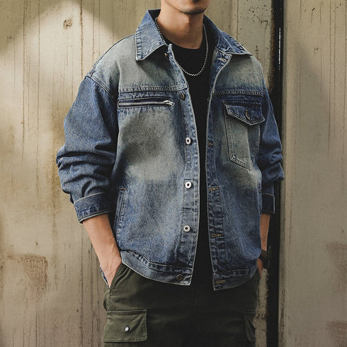 Vintage Wash Denim Jacket P1729