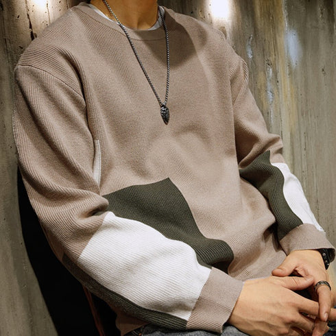 Color Block Mode Knit Sweater P1659