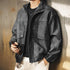 Vintage Like Shape Zip Blouson P1859