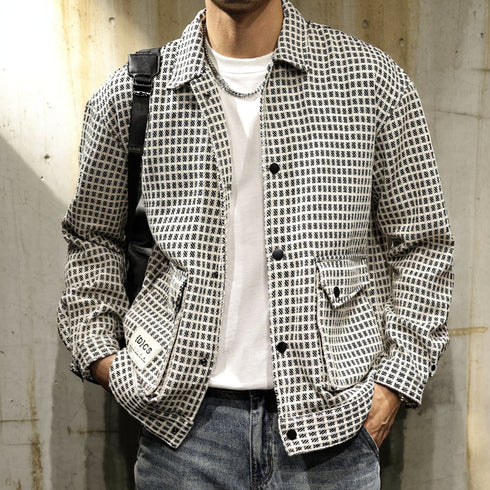 Lapel Check Jacket P1068