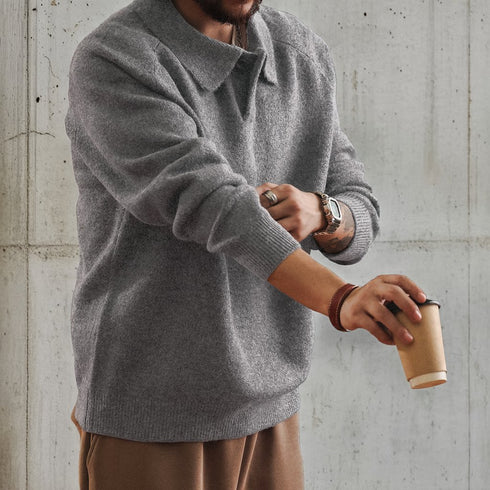 Relaxed Fit Polo Collar Knit P1920