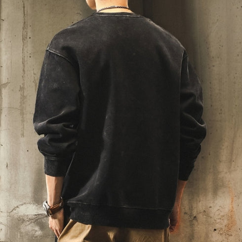 Vintage Font Print Sweat P1597