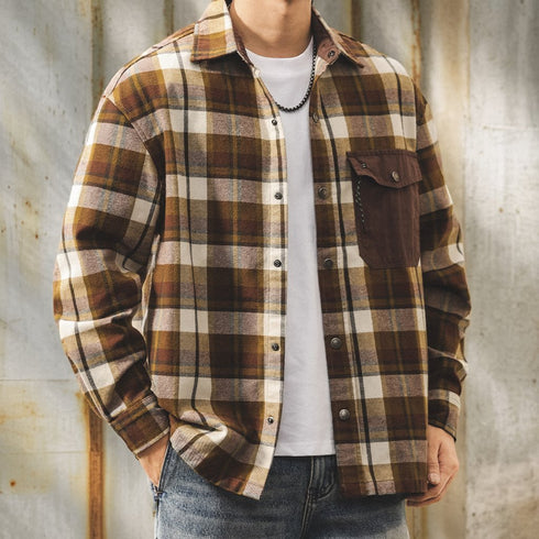 Retro Check Flannel Shirt P1861