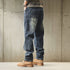 Faded Wash Work Denim Pants P1958