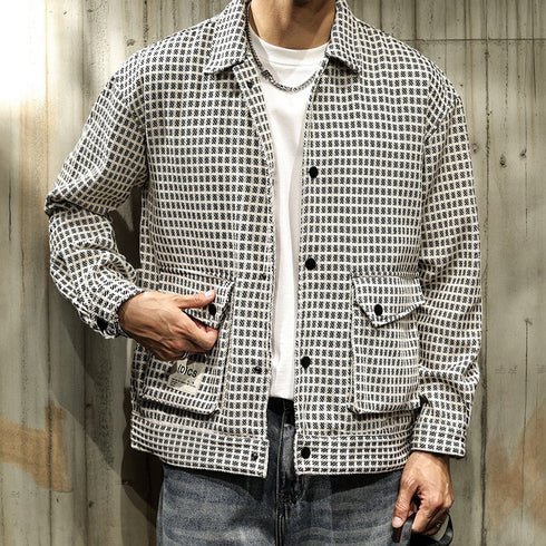 Lapel Check Jacket P1068