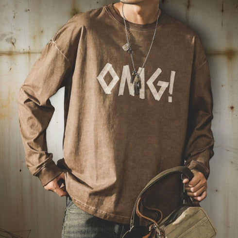 Big Logo Front Print Long Sleeve Sweatshirt P1711