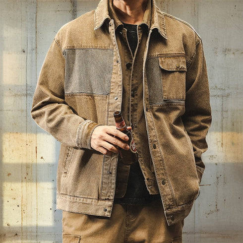 Combination Fabric Work Jacket P1853