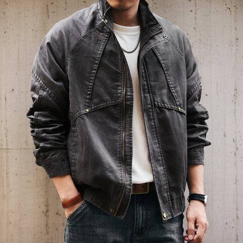 Vintage Mood Stand Zip Jacket P1922