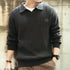 Classic Design Cotton Polo Knit Sweater P1656