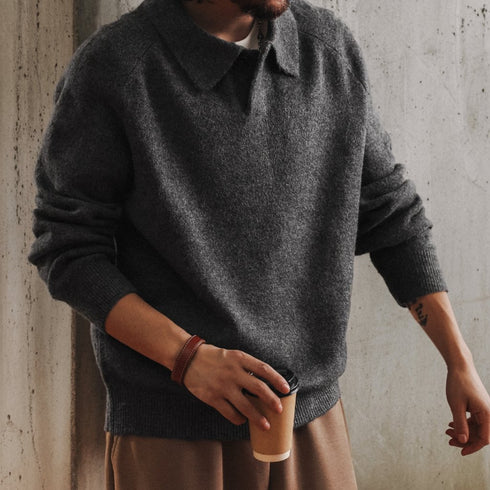 Relaxed Fit Polo Collar Knit P1920