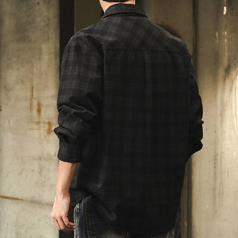 Monochrome Plaid Shirt P1632