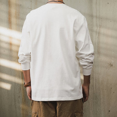 Block Texture Line Long sleeve T-Shirt P1678