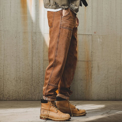 Earth Brown Work Denim Pants P1906