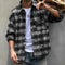 Grunge Check Pocket Long Sleeve Shirt P1956