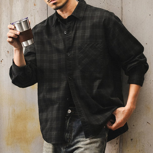 Monochrome Plaid Shirt P1632