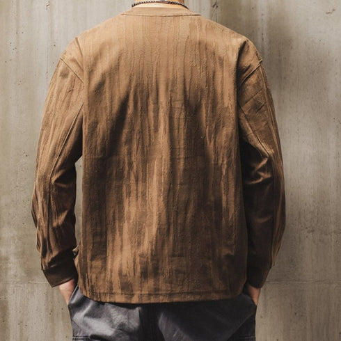 Natural Uneven Long Sleeve T-shirt P1949