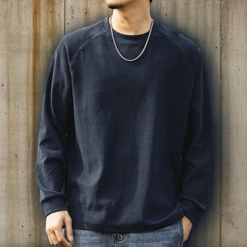 Side Slit Basic Raglan Long T-shirt P1967