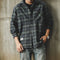 Urban Style Check Pattern Long Sleeve Shirt P1707