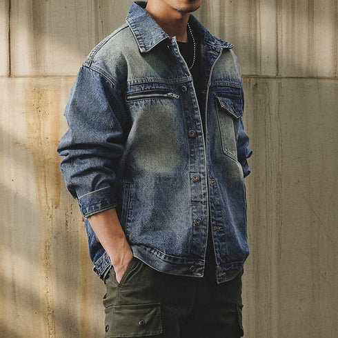 Vintage Wash Denim Jacket P1729