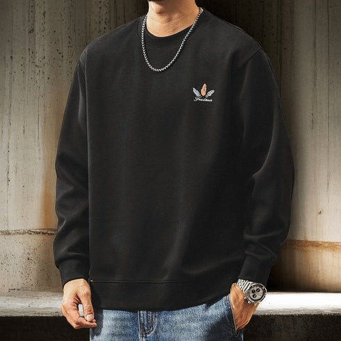 Colorful Feather Circle Back Print Sweatshirt P1837