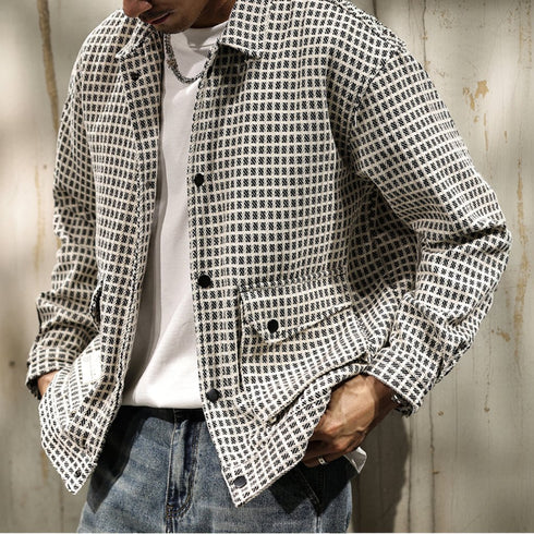 Lapel Check Jacket P1068
