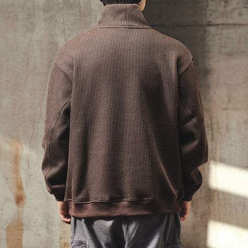 Waffle Touch Relax Long Sleeve Pullover P1858