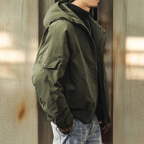 Military Mood Down Hooded Jacket P1867