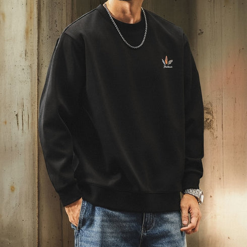 Colorful Feather Circle Back Print Sweatshirt P1837