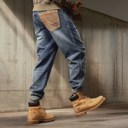 Vintage Patch Pocket Denim Jeans P0289