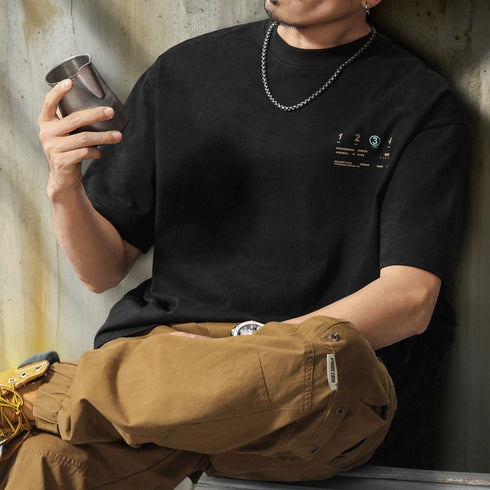 【OUTLET/即納】ナンバーアートバックプリント半袖Tシャツ P0890