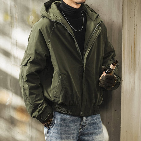 Military Mood Down Hooded Jacket P1867