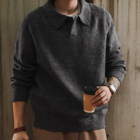 Relaxed Fit Polo Collar Knit P1920