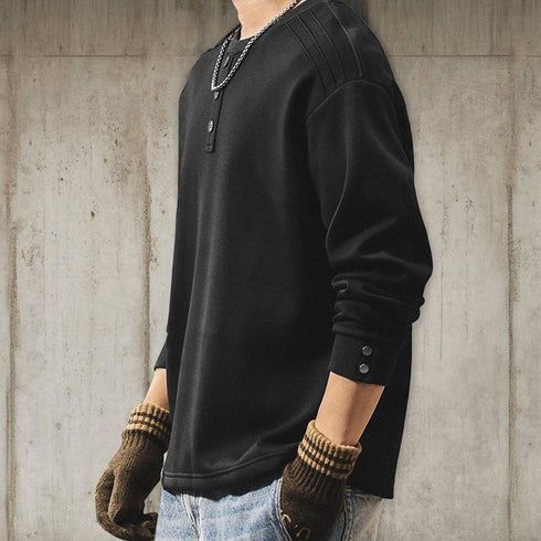 Shoulder Line Accent Long T-shirt P1953