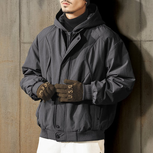 Military Touch Hooded Down Jacket P1897