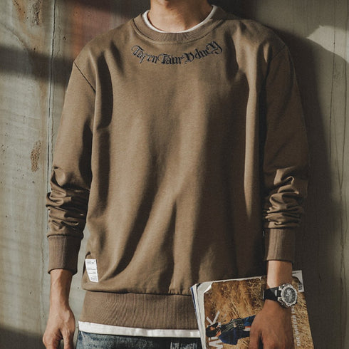 Monotone Logo Accent Long Sleeve Sweatshirt P1580