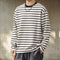 Border Crew Neck Long Tee P1686