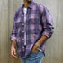 Dusty Purple Check Long Shirt P1964