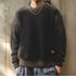 Waffle Texture Crew Neck Knit Sweater P1648