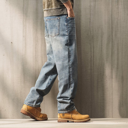 【OUTLET/即納】クラシックウォッシュストレートデニムパンツ P1939