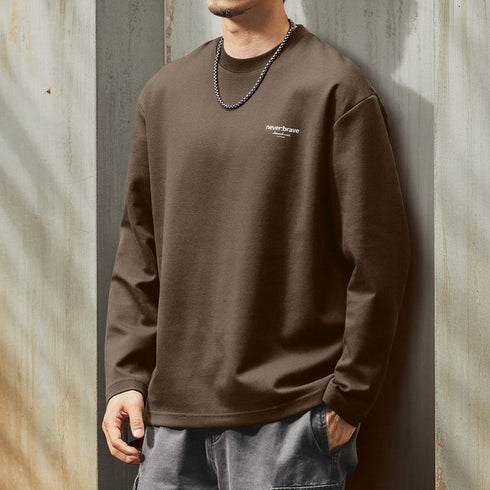 Minimal Logo Crew Neck Long Sleeve T-shirt P1682