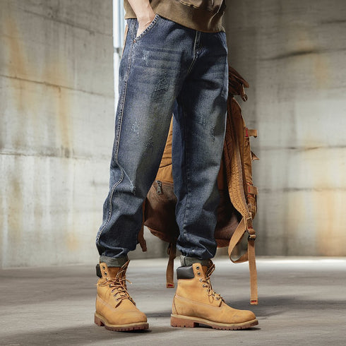 Vintage Patch Pocket Denim Jeans P0289