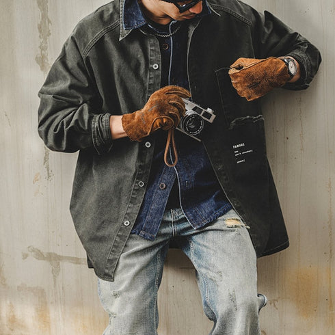 Military Taste Oversized Work Shirt P1728