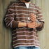 Layered Design Border Skipper Long T-shirt P1972
