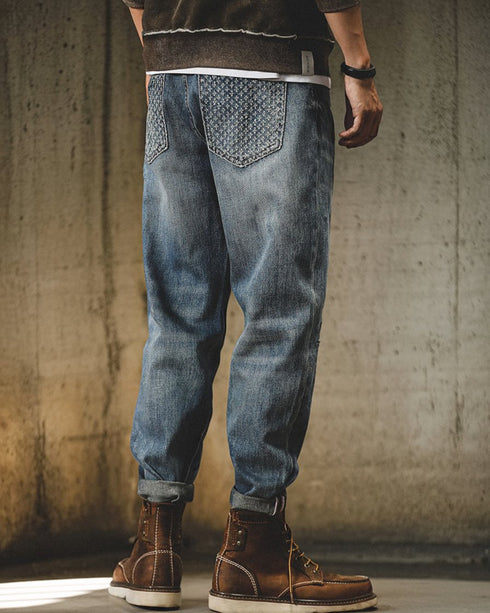 Crash Patch Denim Pants P1537