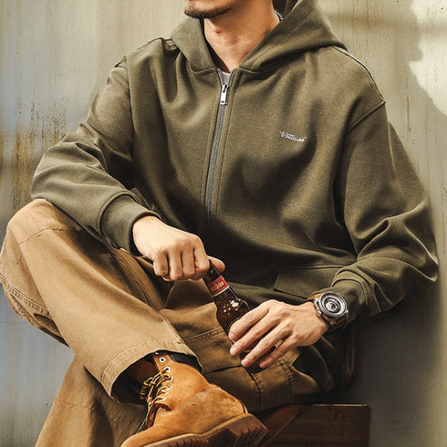 Classic Style Zip Sweat Hoodie P1655