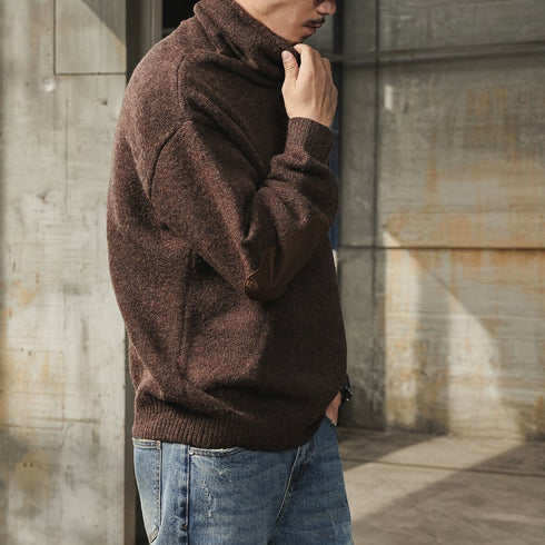 Elbow Patch Turtleneck Knit P1907