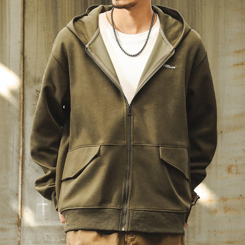 Classic Style Zip Sweat Hoodie P1655